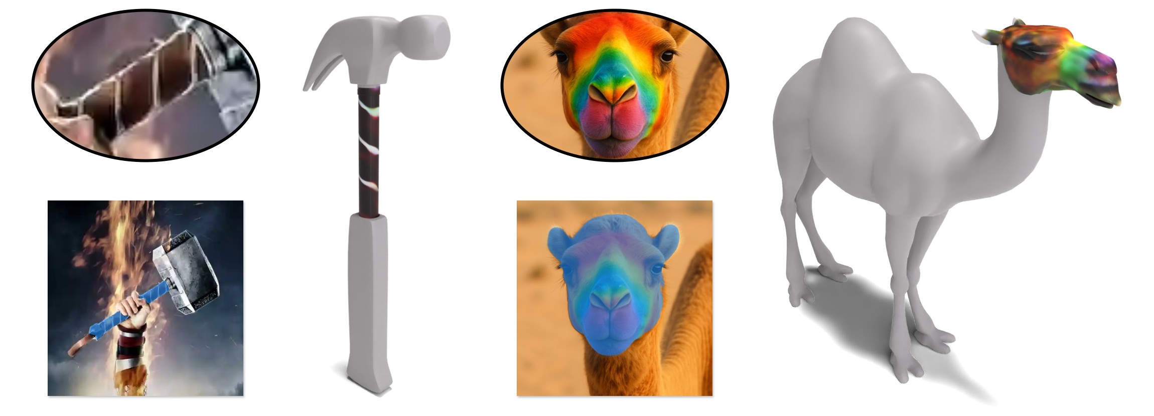 texturing of a local shape region guided by the image.