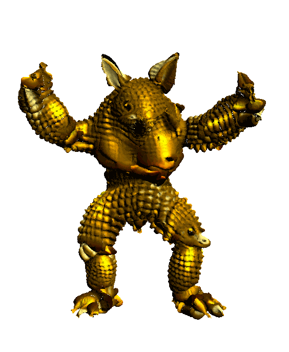 armadillo made of gold